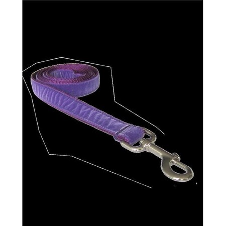 Sassy Dog Wear Sassy Dog Wear VELVET PURPLE2-L Velvet Purple Dog Leash - Small VELVET PURPLE2-L